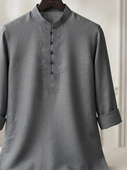 Linen Blend Kurta — alternate view