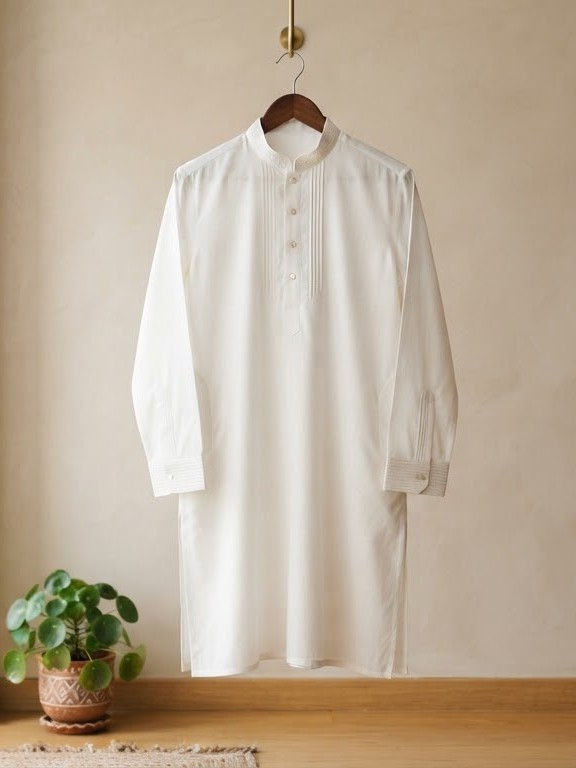 Premium Cotton Kurta — White