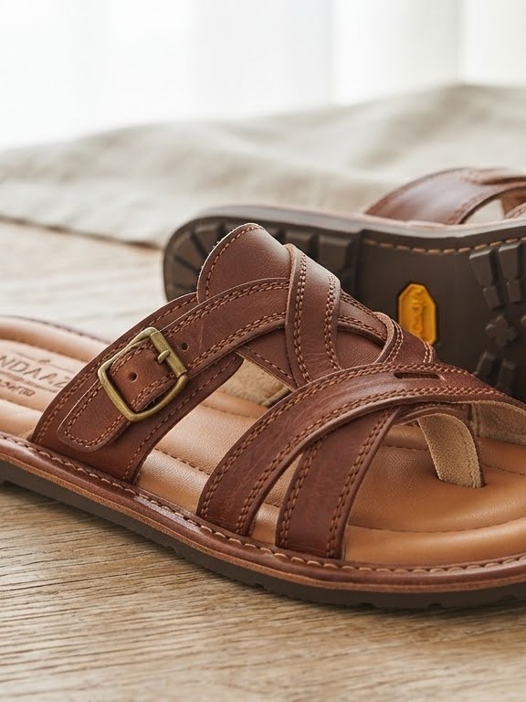 Premium Kohati Chappal — Truffle Brown